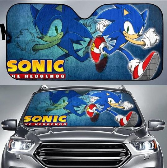 Sonic The Hedgehog Car Sun Shades, Sonic Auto Windshield, Car Accessories