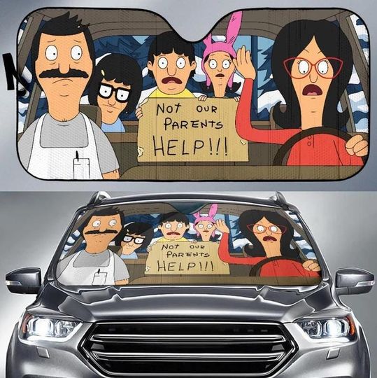 Discover Bobs Burgers Car Windshield, Car Accessories, Bobs Burgers Auto Sun Shades