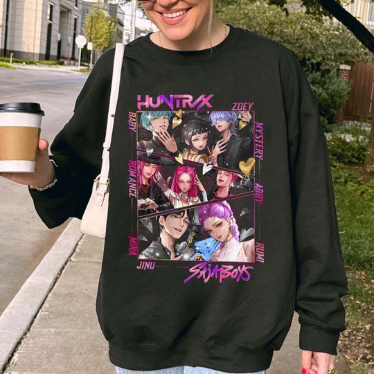Discover Huntrix X Saja Boys Ship Sweatshirt, Kpop Couple Hoodie, Kpop Demon Hunters Sweater, Saja Boys Hoodie, Birthday Gift, Halloween Sweatshirt