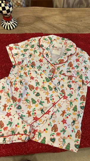 NEW  Gingerbread Party Shorts Pajamas PJ Christmas Holiday 2024 S