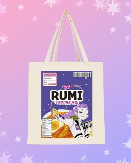 Rumi Ramen Cup Kpop Demon Hunters Inspired Tote Bag