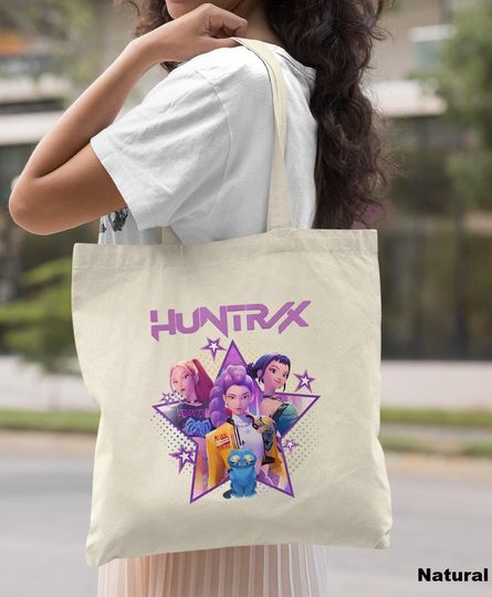 Huntrix Tote Bag, Huntrix Fan Bag, Kpop Bag, Saja Girls Fan Tote Bag, Demon Hunters Bag, Kpop Demon Hunter Tote Bag, Huntrix Kpop Tote Bag