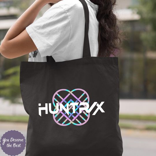 Huntrix Tote, Demon Hunters Tote Bag, Mira Rumi Joey Tote Bag, Demon Hunter Merch, Gift For Kpop Fan, Kpop Movie Bag, Huntrix Girls Bag