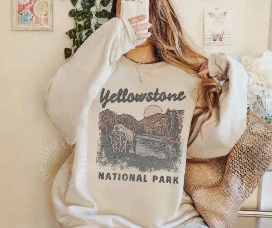 Discover YStone Retro National Park Sweatshirt Crewneck