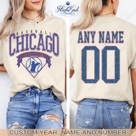 Customized Chicago  shirt,  baseball Tee, Funny Baseball t-shirt, Chicago baseball Tee, Custom baseball mom, Baseball Gift tee