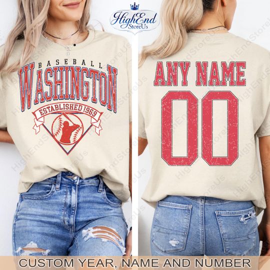 Discover Customized Washington  shirt,  baseball Tee, Funny Baseball t-shirt, Washington baseball Tee, Custom baseball mom, Baseball Gift tee
