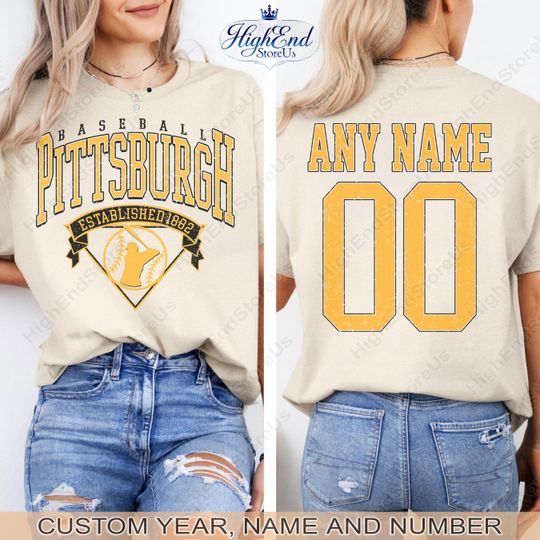 Discover Customized Pittsburgh  shirt,  baseball Tee, Funny Baseball t-shirt, Pittsburgh baseball Tee, Custom baseball mom, Baseball Gift tee