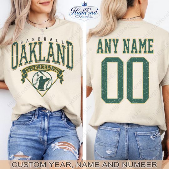 Discover Customized Oakland  shirt,  baseball Tee, Funny Baseball t-shirt, Oakland baseball Tee, Custom baseball mom, Baseball Gift tee