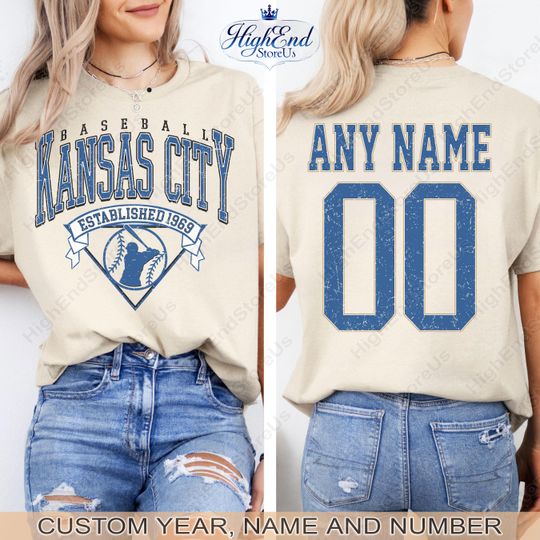 Discover Customized  Kansas City  shirt,  baseball Tee, Funny Baseball t-shirt, Kansas City baseball Tee, Custom baseball mom, Baseball Gift tee