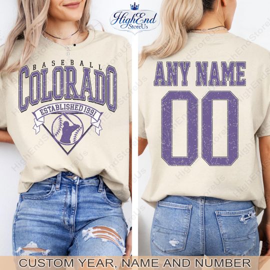 Customized Colorado  shirt,  baseball Tee, Funny Baseball t-shirt, Colorado baseball Tee, Custom baseball mom, Baseball Gift tee