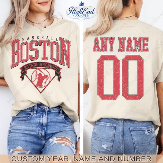 Discover Customized Boston   shirt,  baseball Tee, Funny Baseball t-shirt, Boston baseball Tee, Custom baseball mom, Baseball Gift tee