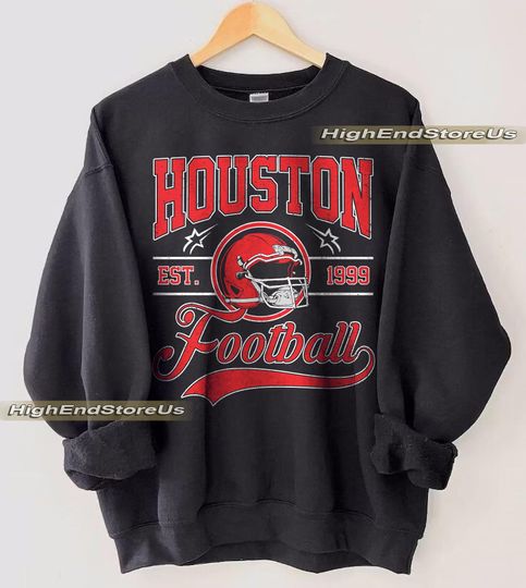Discover Vintage Houston Football sweatshirt, Football shirt,Houston football tshirt , Game day Football,American football tee, Game Day apparel