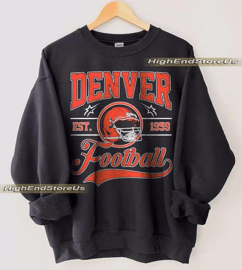 Discover Vintage Denver Football sweatshirt, Football shirt,Denver football tshirt , Game day Football,American football tee, Game Day apparel