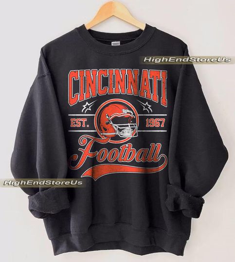 Discover Vintage Cincinnati Football sweatshirt,Football shirt,Cincinnati football tshirt , Game day Football,American football tee, Game Day apparel