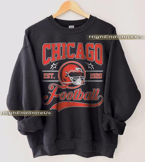 Vintage Chicago Football sweatshirt, Football shirt,Chicago football tshirt , Game day Football,American football tee, Game Day apparel