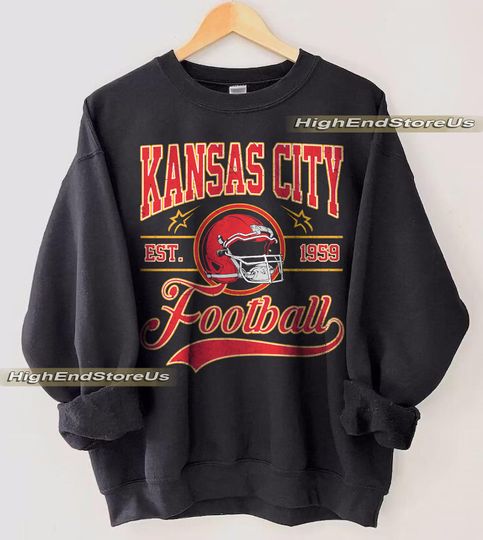 Discover Vintage Kansas City Football sweatshirt, Football shirt,Kansas City football tshirt , Game day Football,American football, Game Day apparel