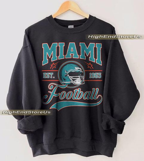 Discover Vintage Miami Football sweatshirt, Football shirt,Miami football tshirt , Game day Football,American football tee, Game Day apparel