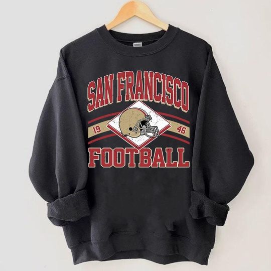 Discover San Francisco Football Sweatshirt, Shirt Retro Style 90s Vintage Unisex Crewneck, Sun Day Football, Graphic Tee Gift For Football Fan Sport.