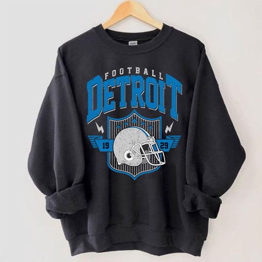 Discover Detroit Football Shirt, Vintage Style Detroit Football shirt, Super Bowl Shirt, Sunday Football, Detroit Football Sweatshirt