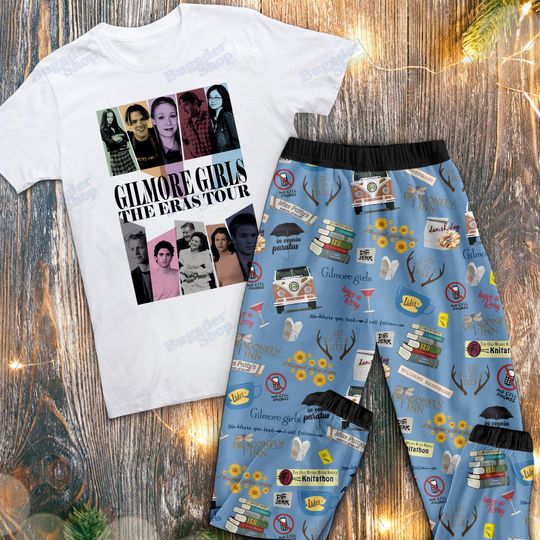 Christmas Gilmore Girls Pajamas Set, Gilmore Girls Pyjamas, Stars Hollow Holiday Pajamas Kids