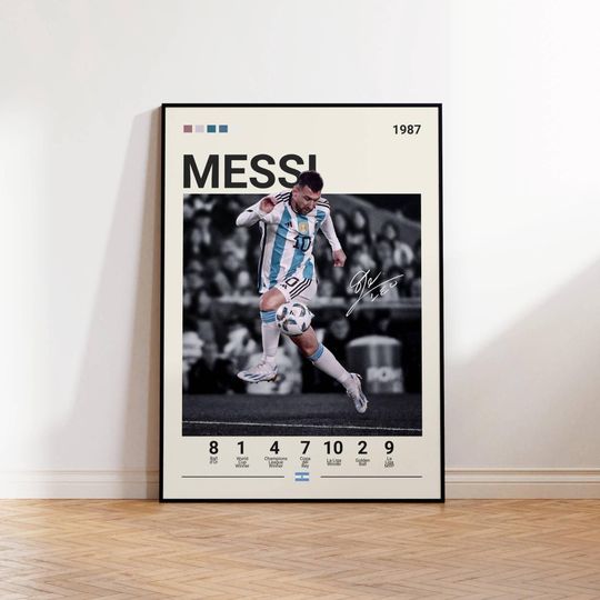 Discover Lionel Messi Poster, Argentina Soccer Print, Soccer Gifts, Sports Poster, Football Player Poster, Soccer Wall Art, Sports Bedroom Posters