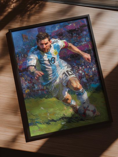 Discover Lionel Messi Poster, Soccer Wall Art, Football Legend Print, Messi Artwork for Sports Room, Man Cave Decor, Gift Idea for Fans