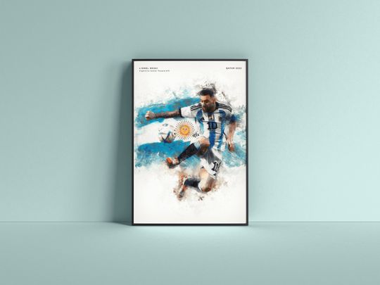Discover Lionel Messi Qatar Worldcup 2022 poster, Argentina Messi print