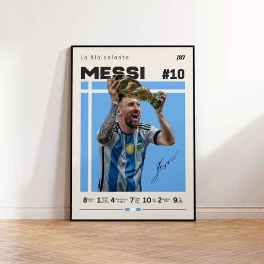 Discover Lionel Messi Poster, Argentina Soccer Print, Soccer Gifts, Sports Poster, Football Player Poster, Soccer Wall Art, Sports Bedroom Posters