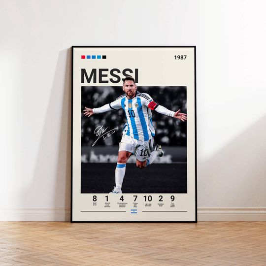 Discover Lionel Messi Poster, Argentina Soccer Print, Soccer Gifts, Sports Poster, Football Player Poster, Soccer Wall Art, Sports Bedroom Posters