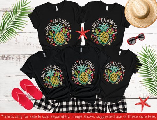 Mele Kalikimaka Christmas Shirt Family Matching Christmas Couple Pajama Shirt,Family Match Shirt Holiday Christmas Pjs Family Pajama Shirts