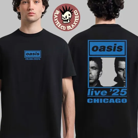 Discover Oasis Live 25 North American Tour Chicago Soldier Field 2025 Poster T-Shirt