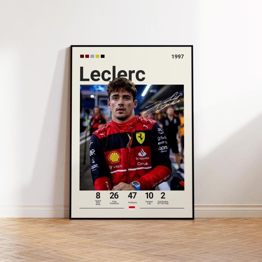 Discover Charles Leclerc Poster, Ferrari F1 Poster, Formular 1 Wall Art, F1 Racing Print, Motorsport Decor, Motorsports Wall Art, Car Racing Artwork