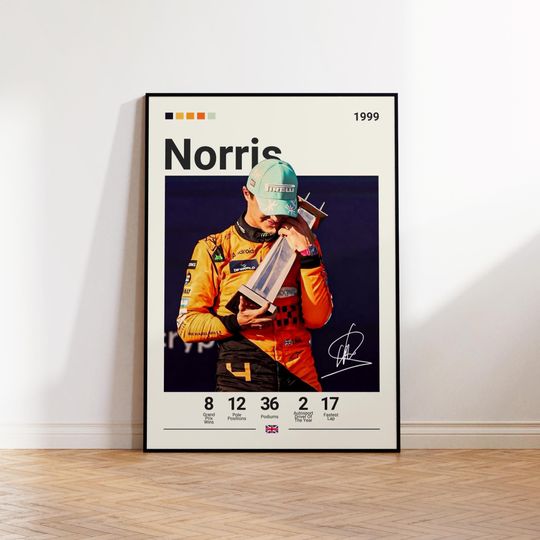 Discover Lando Norris Poster, McLaren F1 Poster, Formular 1 Wall Art, F1 Racing Print, Motorsport Decor, Motorsports Wall Art, Car Racing Artwork