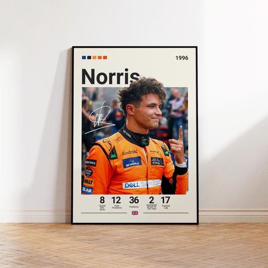 Discover Lando Norris Poster, McLaren F1 Poster, Formular 1 Wall Art, F1 Racing Print, Motorsport Decor, Motorsports Wall Art, Car Racing Artwork