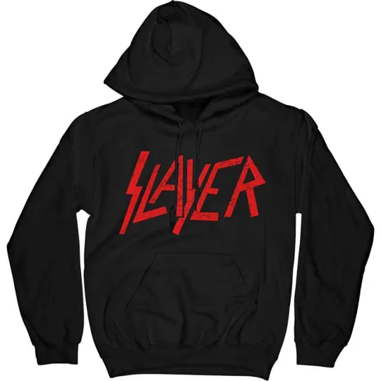 Discover Slayer Unisex Pullover Hoodie Distressed Logo