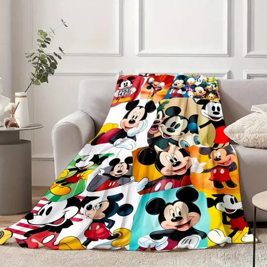 Disney Mickey Mouse Fleece Blanket Gift For Fan And Family