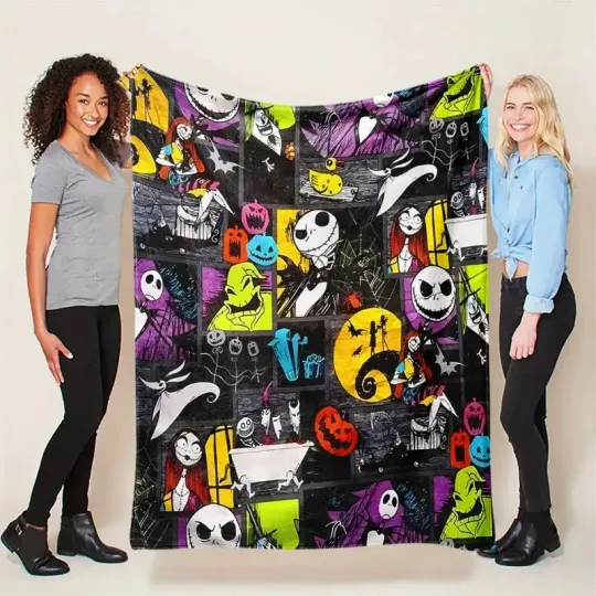 Nightmare Before Christmas Jack Skellington Fleece Blanket