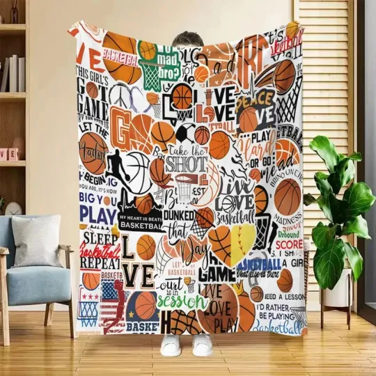 Discover Basketball-Themed Fleece Blanket