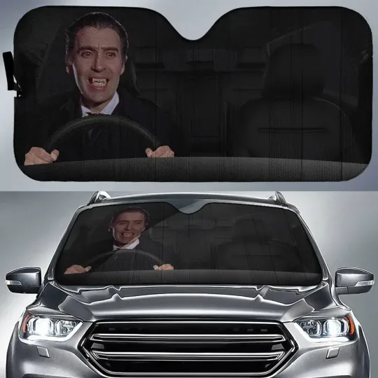 Discover Dracula Car Sunshade Horror Halloween Car Sunshade, Car Accessory