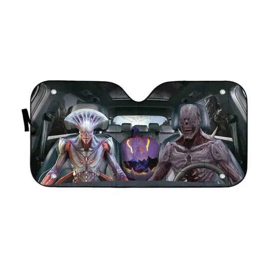 3D Halloween Demon Custom Car Auto Sunshade
