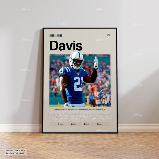 Discover Vontae Davis Poster, Davis Colts Print, Framed Indianapolis Colts Art, Vontae Davis Wall Decor, Indianapolis Colts Print Fan Gift Idea