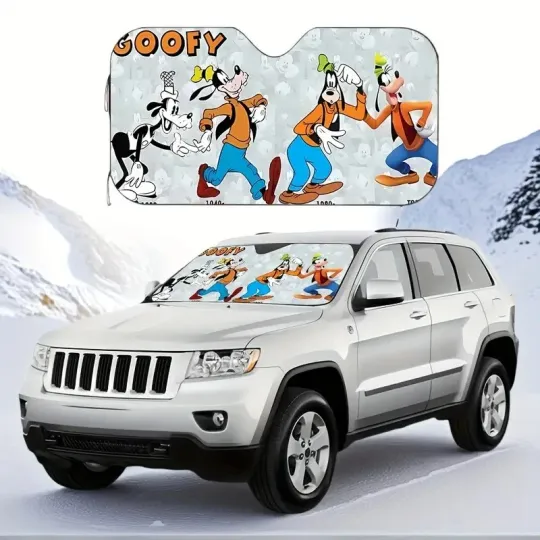 Discover Goofy The Silly Dog Mickey & Friends Halloween Car Windshield Sun Shade