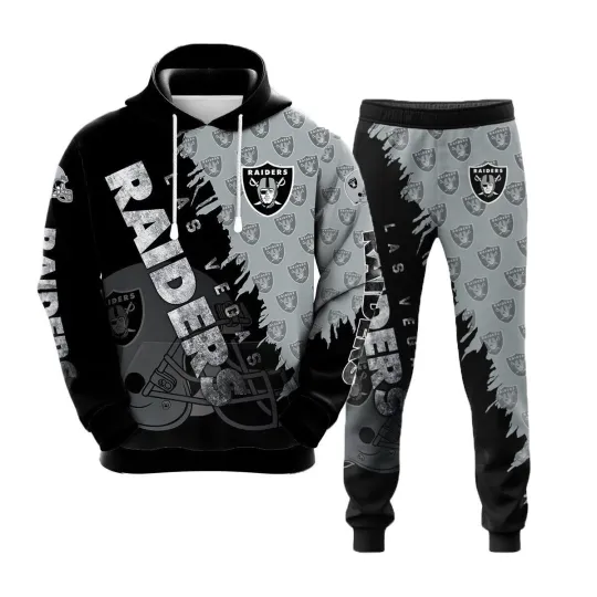 Las Vegas Raiders 3D Hoodie Jogger Set