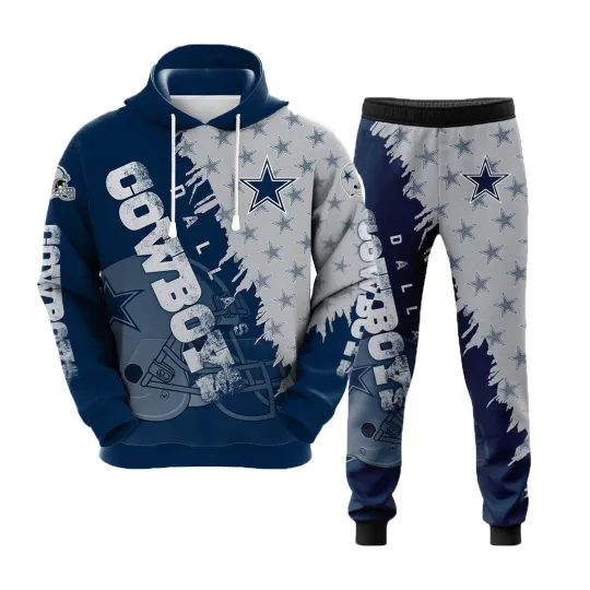 Discover Dallas Cowboys 3D Hoodie Jogger Set