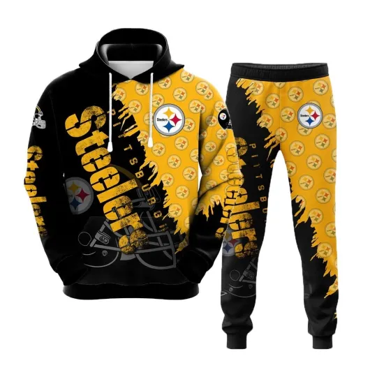 Discover Pittsburgh Football Team Steeler 3D Hoodie Joggers Set