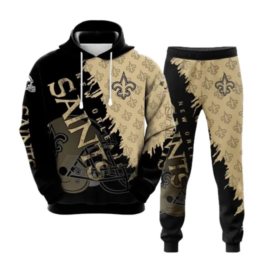 Discover New Orleans Football Team Saintss 3D Hoodie Joggers Set