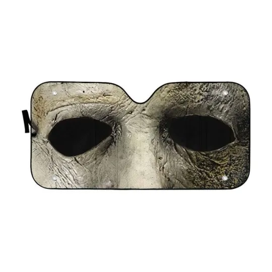 Discover 3D Halloween Michael Myers Mask Custom Car Auto Sunshade