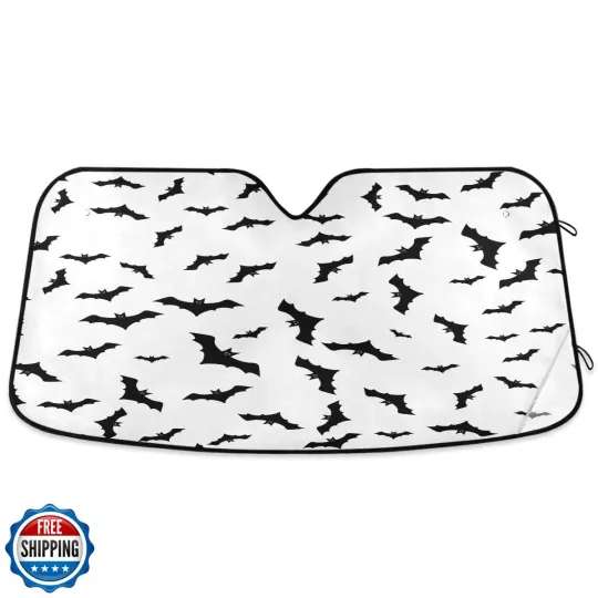 Discover Oarencol Bat Halloween Car Windshield Sun Shade Foldable UV Ray Sun Visor Pro