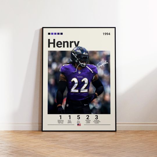Derrick Henry Poster, Baltimore Poster, football Poster, Sports Poster, football Fans, Football Poster, football Wall Art, Sports Bedroom Posters