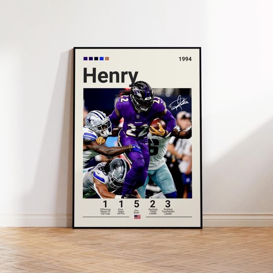 Derrick Henry Poster, Baltimore  Poster, football Poster, Sports Poster, football Fans, Football Poster, football Wall Art, Sports Bedroom Posters